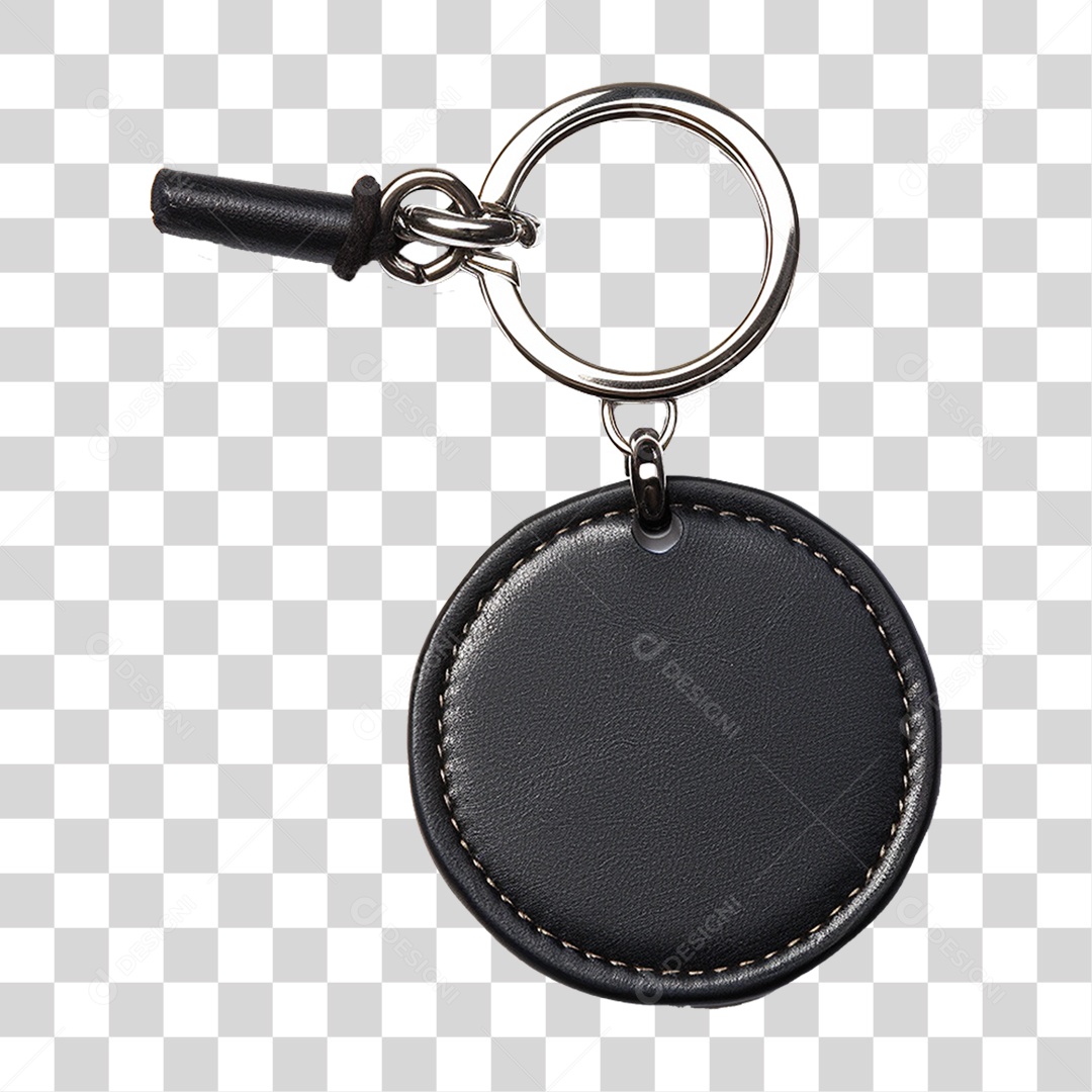 Chaveiro de Couro Preto PNG Transparente