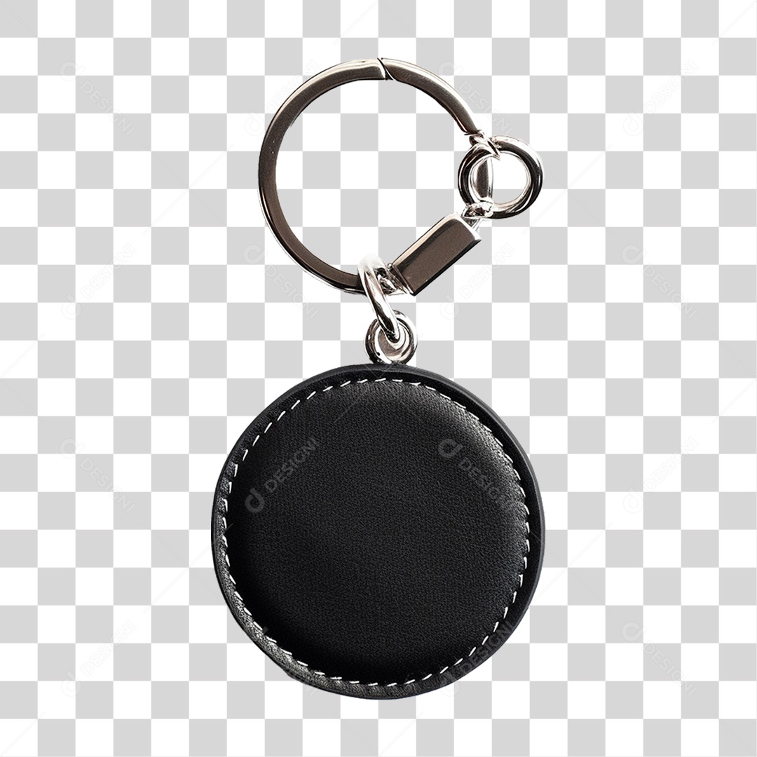 Chaveiro de Couro Preto PNG Transparente