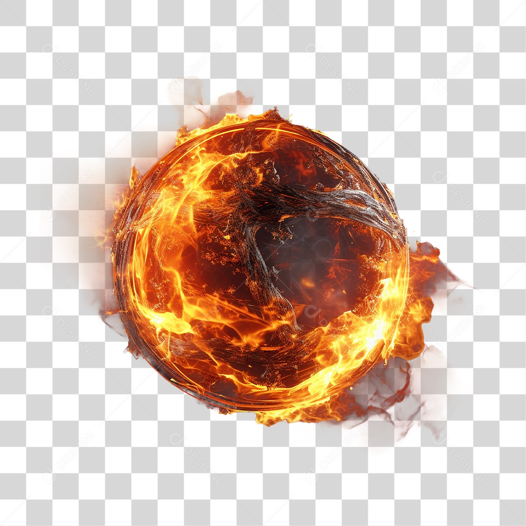 Bola em Chamas PNG Transparente