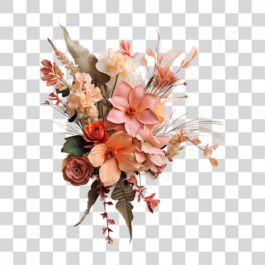 Buque de Flores PNG Transparente