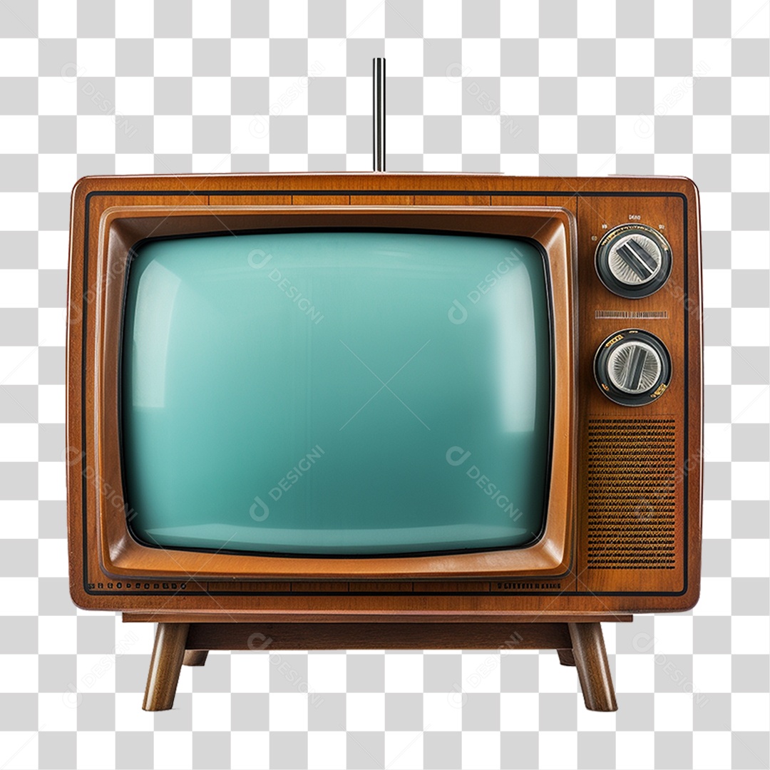 Televisão Antiga Retrô PNG Transparente