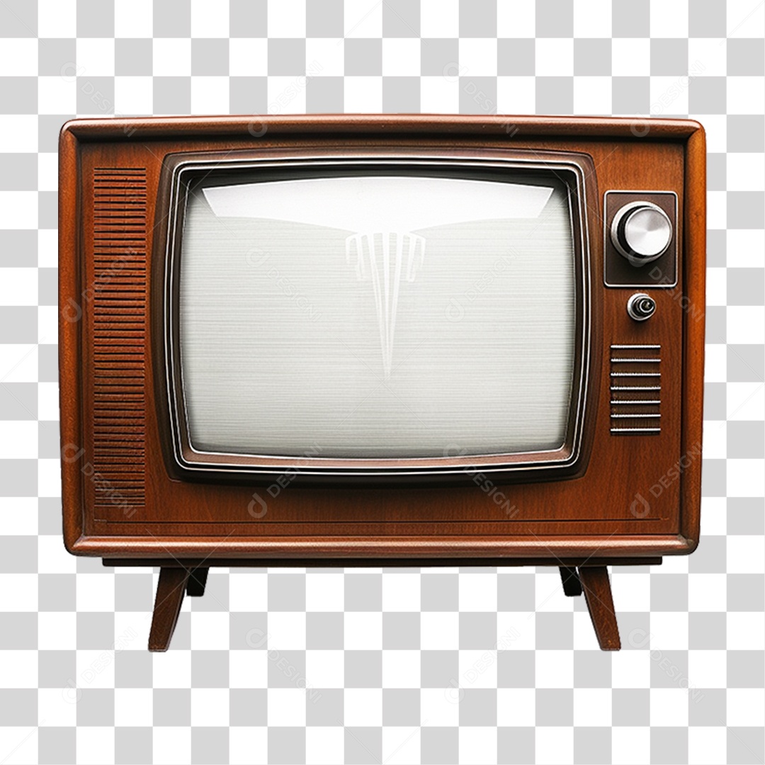 Televisão Antiga Retrô PNG Transparente