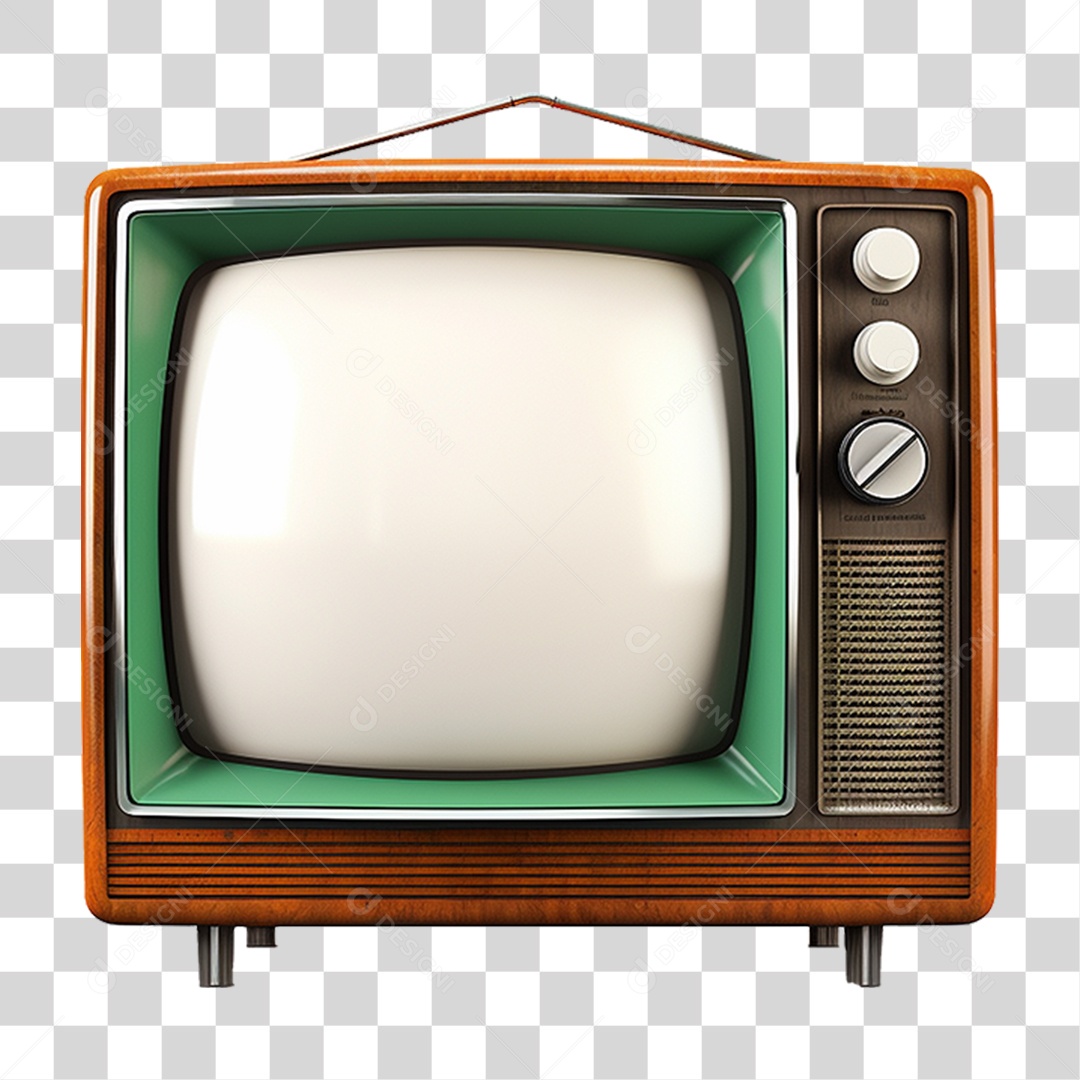 Televisão Antiga Retrô PNG Transparente