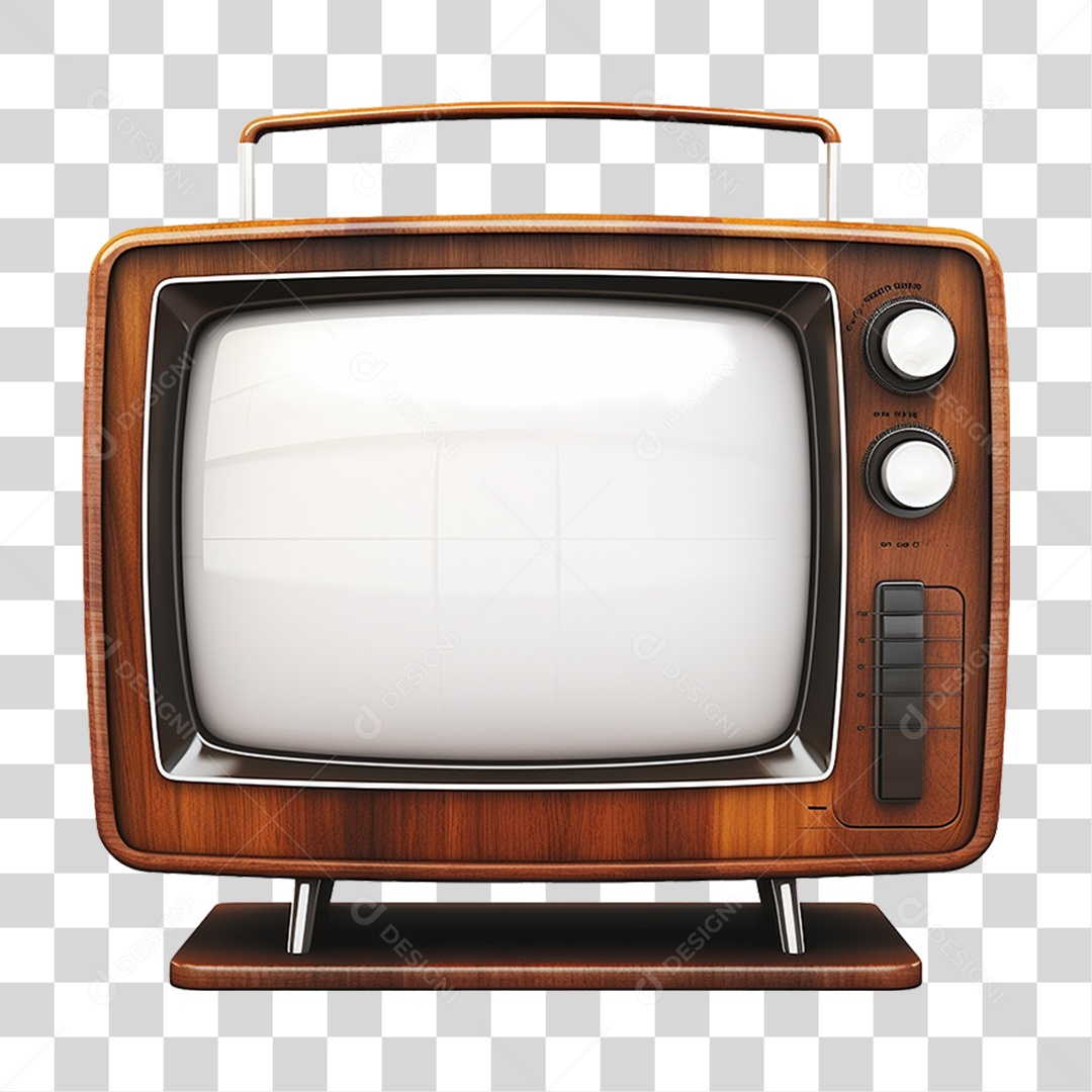 Televisão Antiga Retrô PNG Transparente