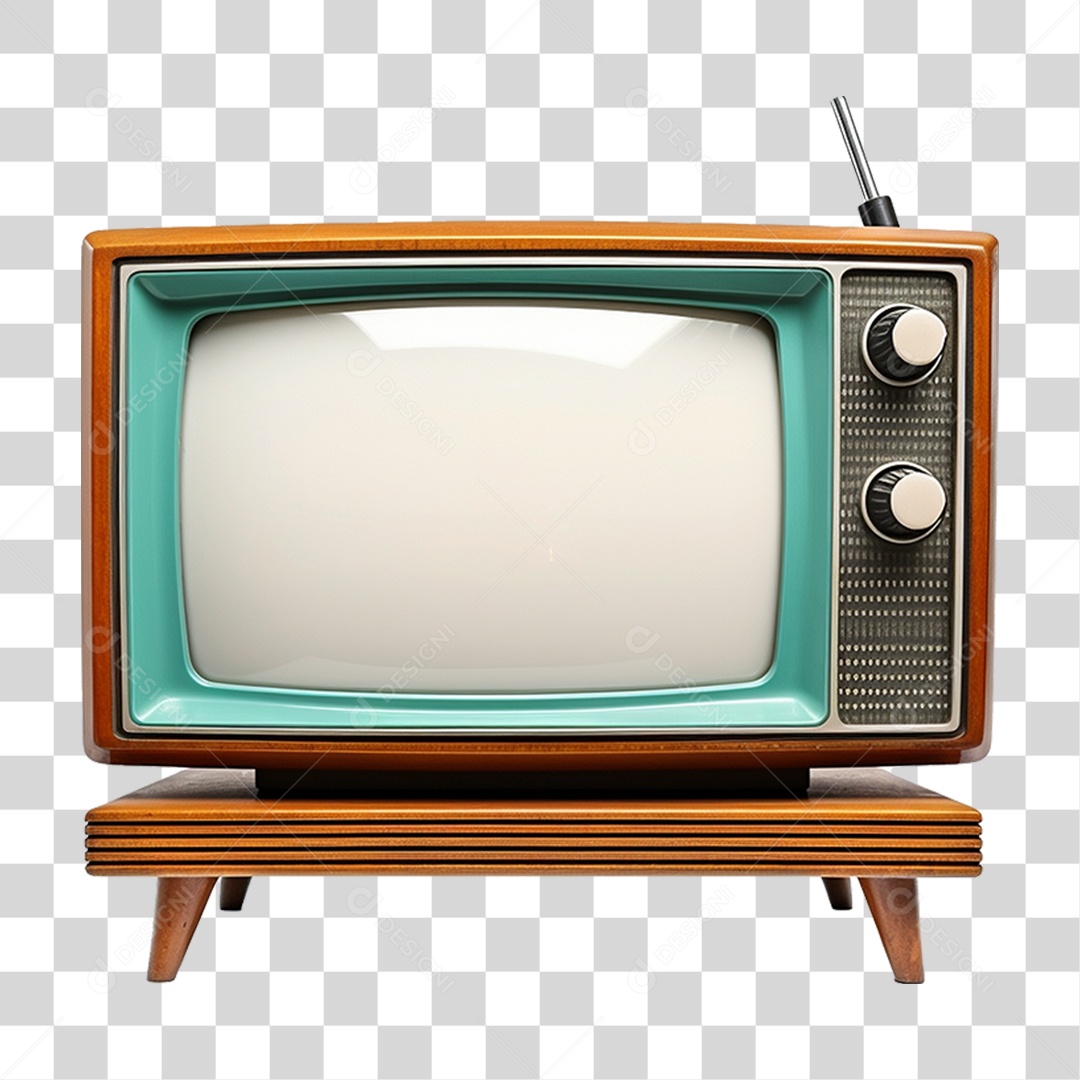 Televisão Antiga Retrô PNG Transparente