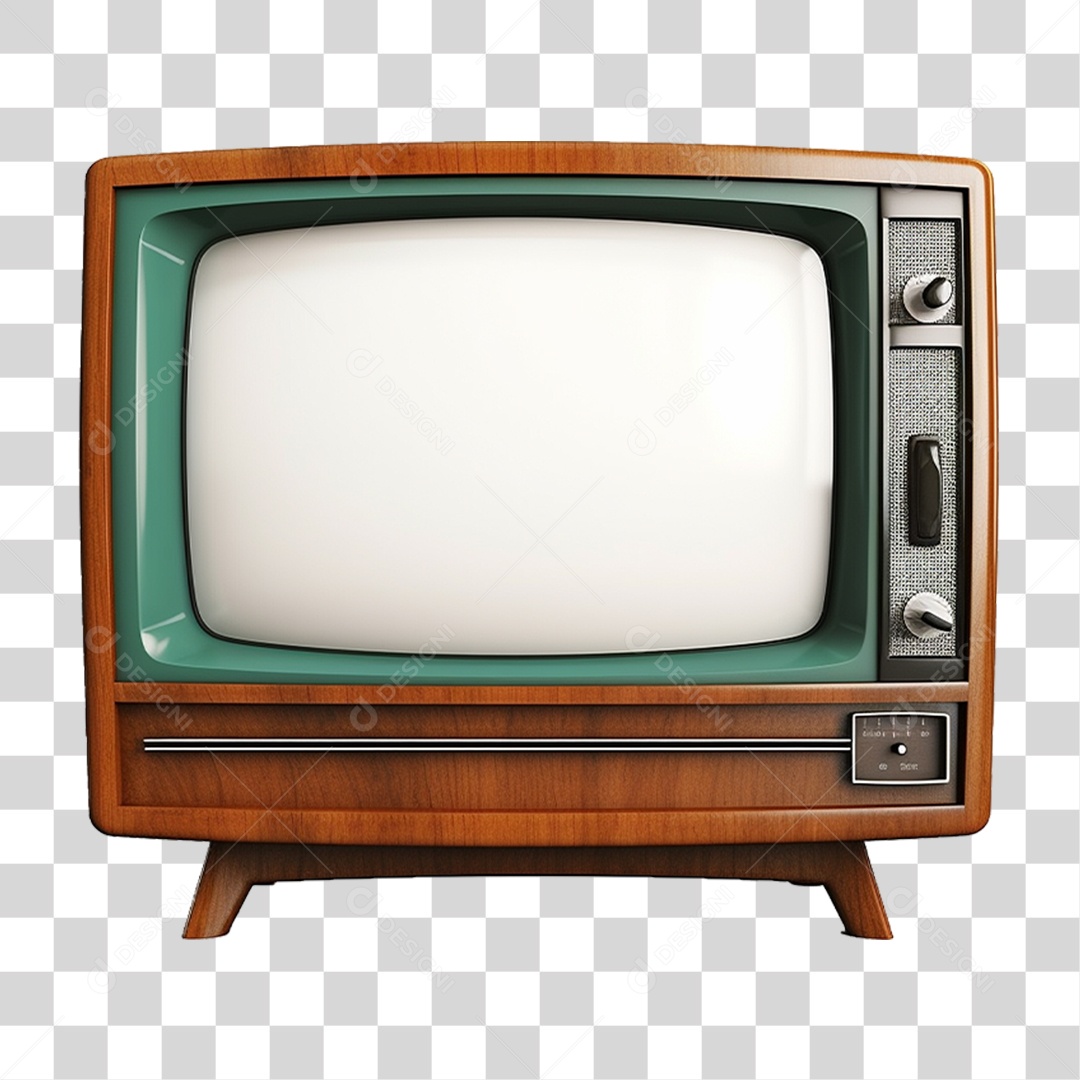 Televisão Antiga Retrô PNG Transparente