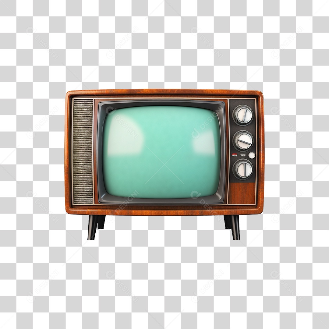 Televisão Antiga Retrô PNG Transparente