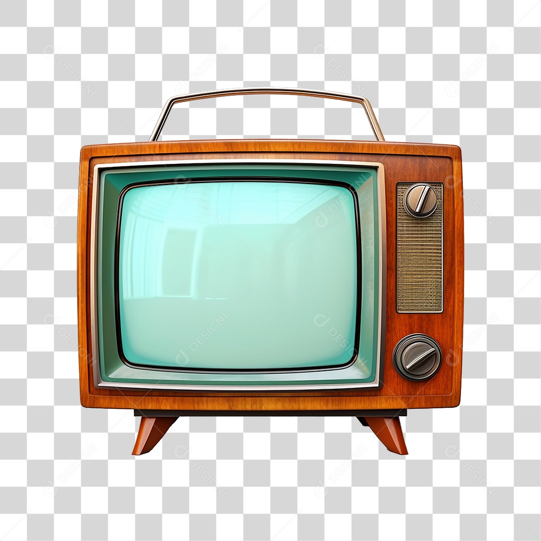 Televisão Antiga Retrô PNG Transparente
