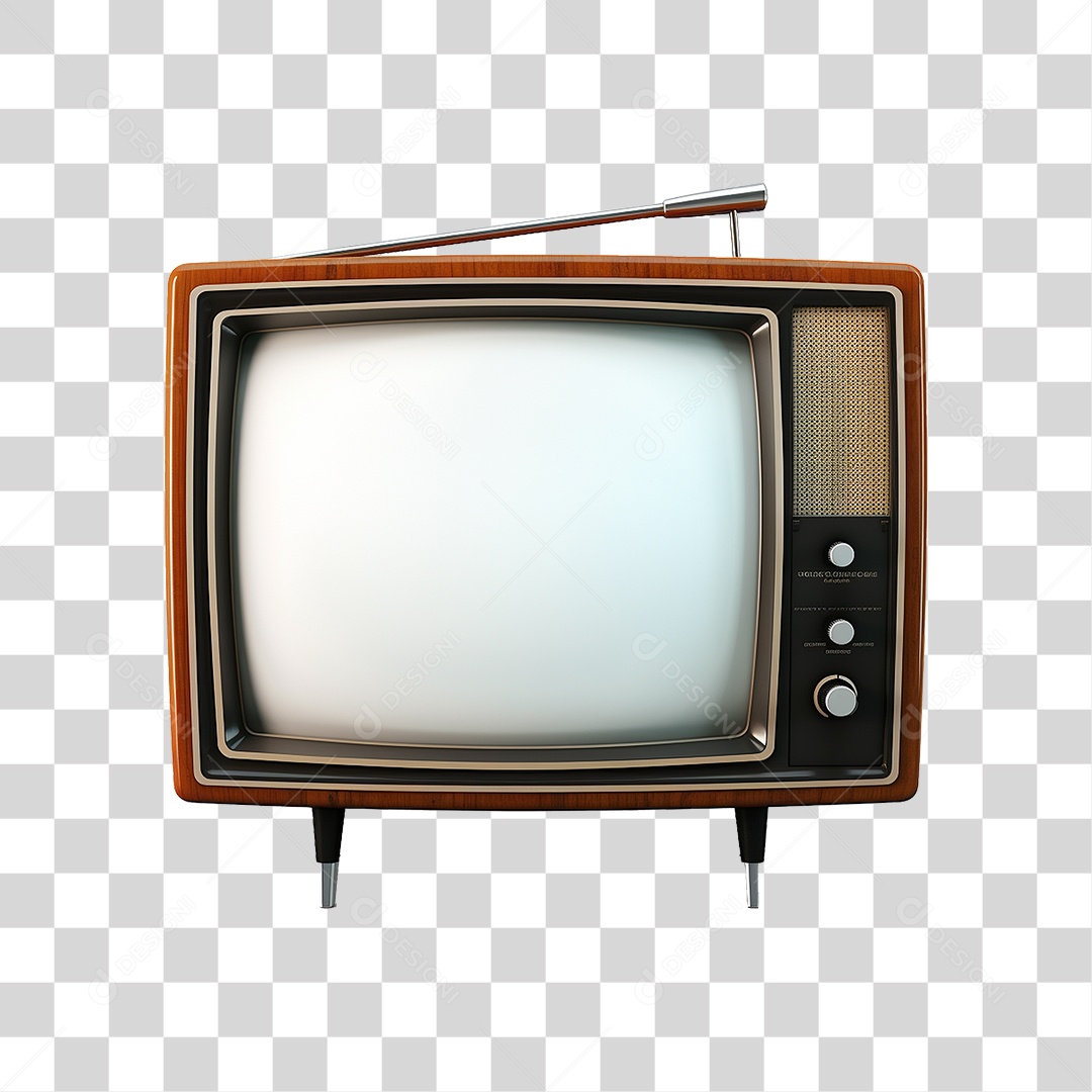 Televisão Antiga Retrô PNG Transparente
