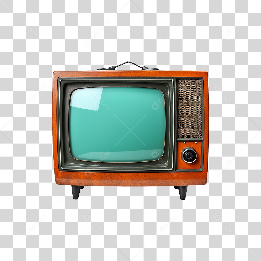 Televisão Antiga Retrô PNG Transparente