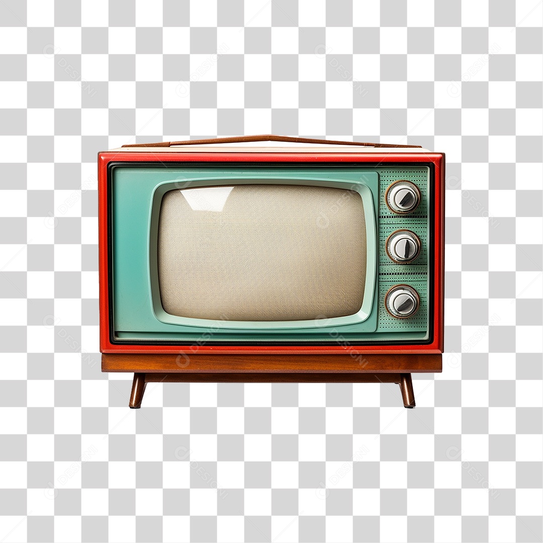 Televisão Antiga Retrô PNG Transparente
