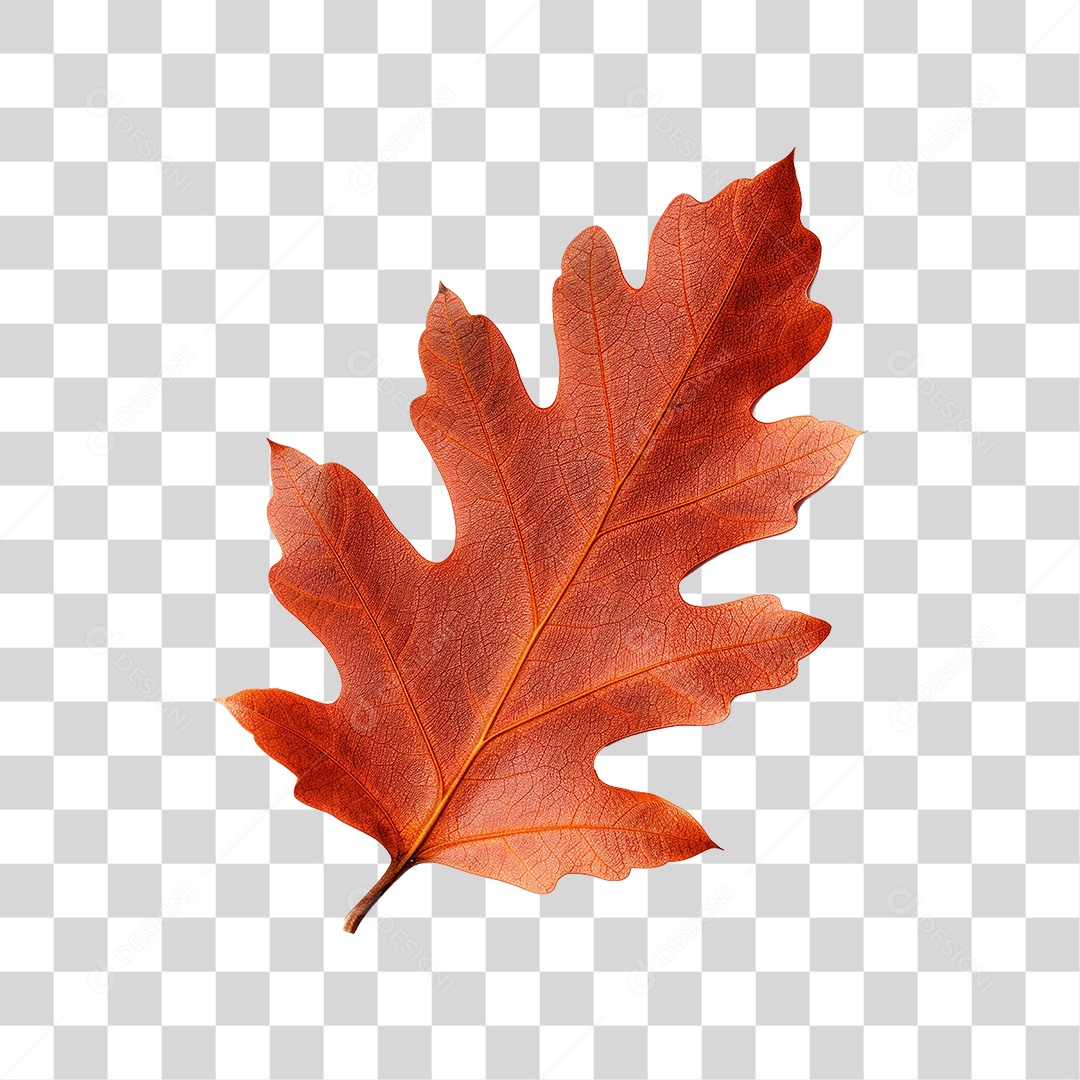 Folha Vermelha de Outono PNG Transparente
