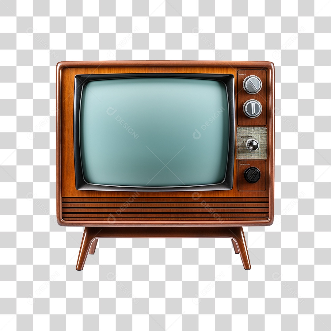 Televisão Antiga Retrô PNG Transparente