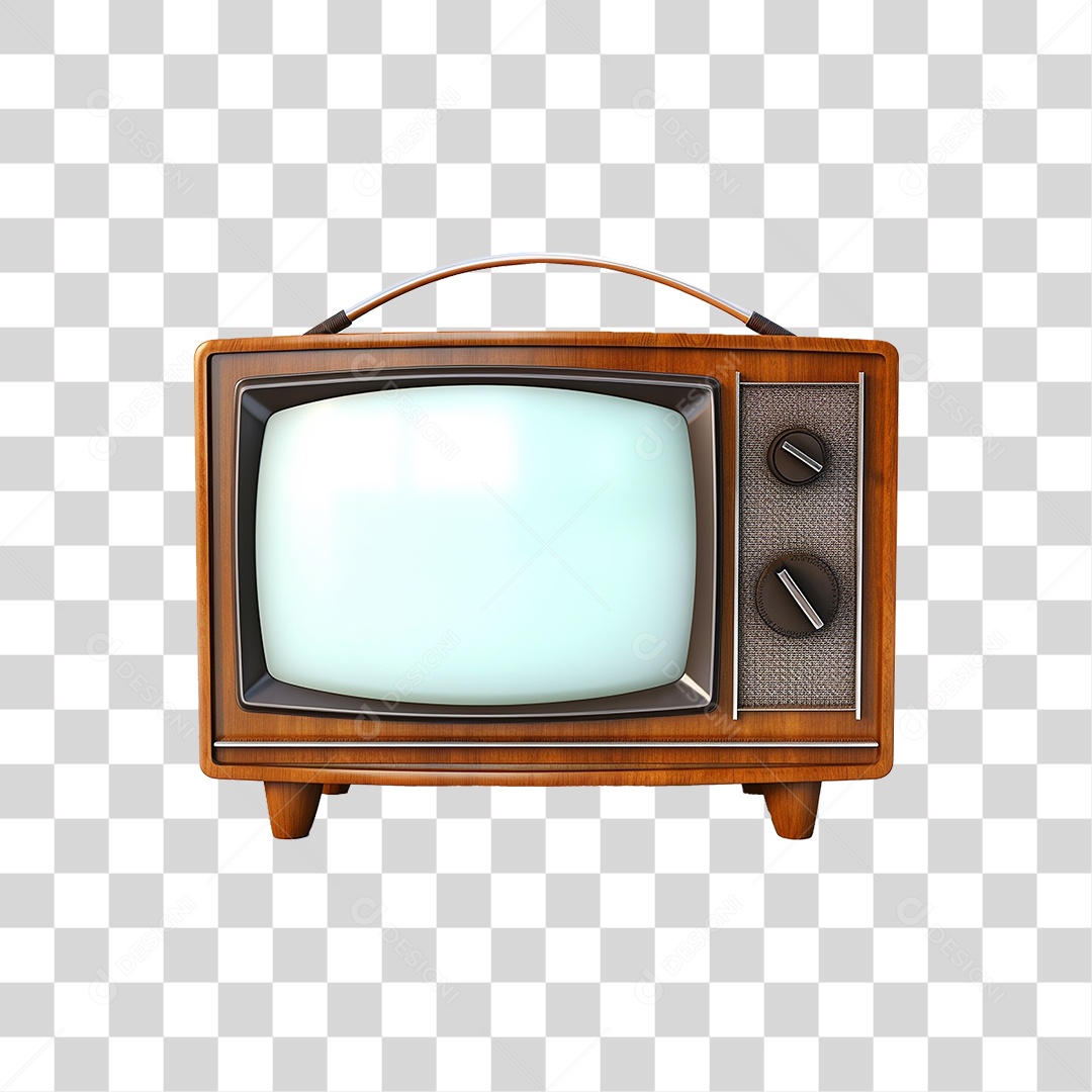 Televisão Antiga Retrô PNG Transparente