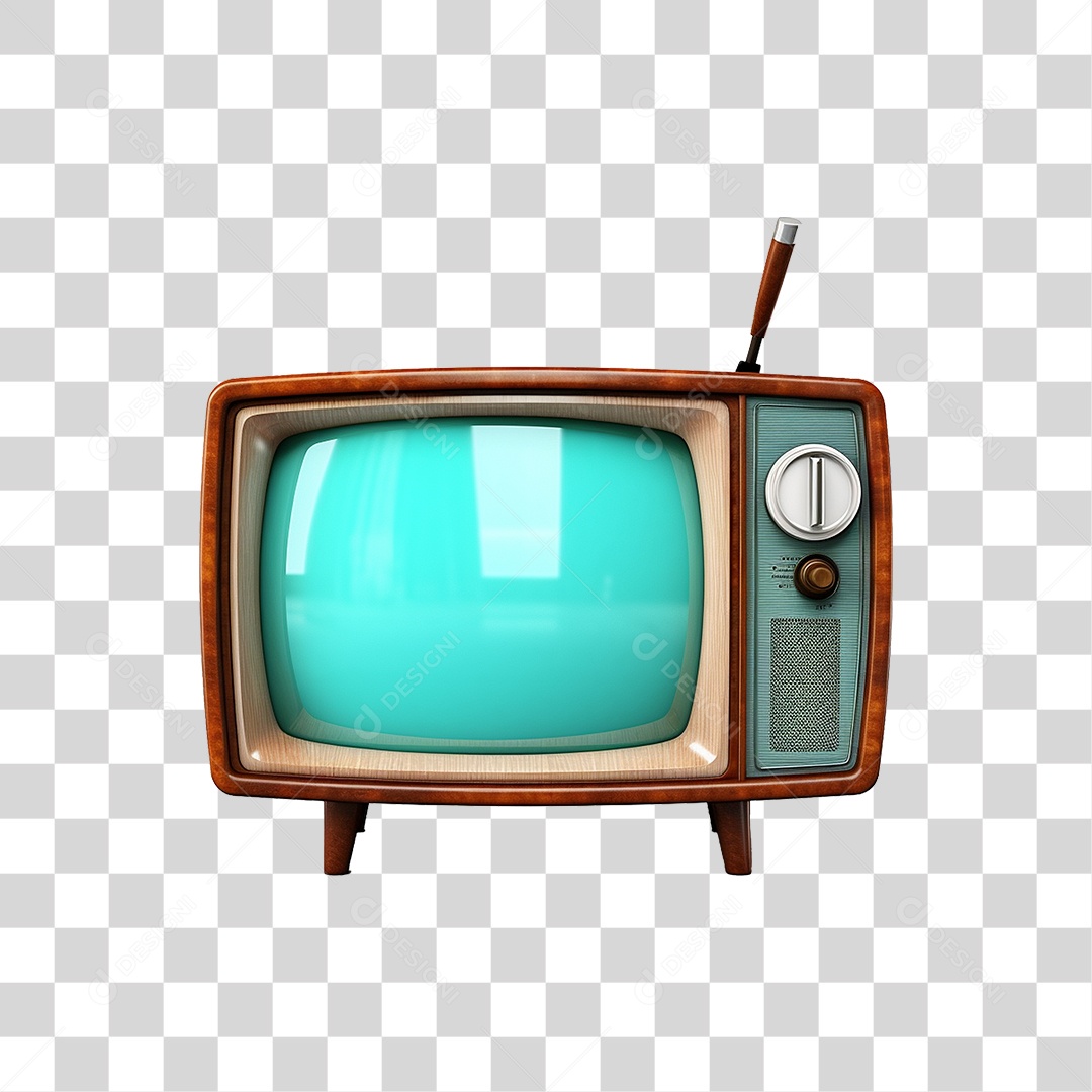 Televisão Antiga Retrô PNG Transparente
