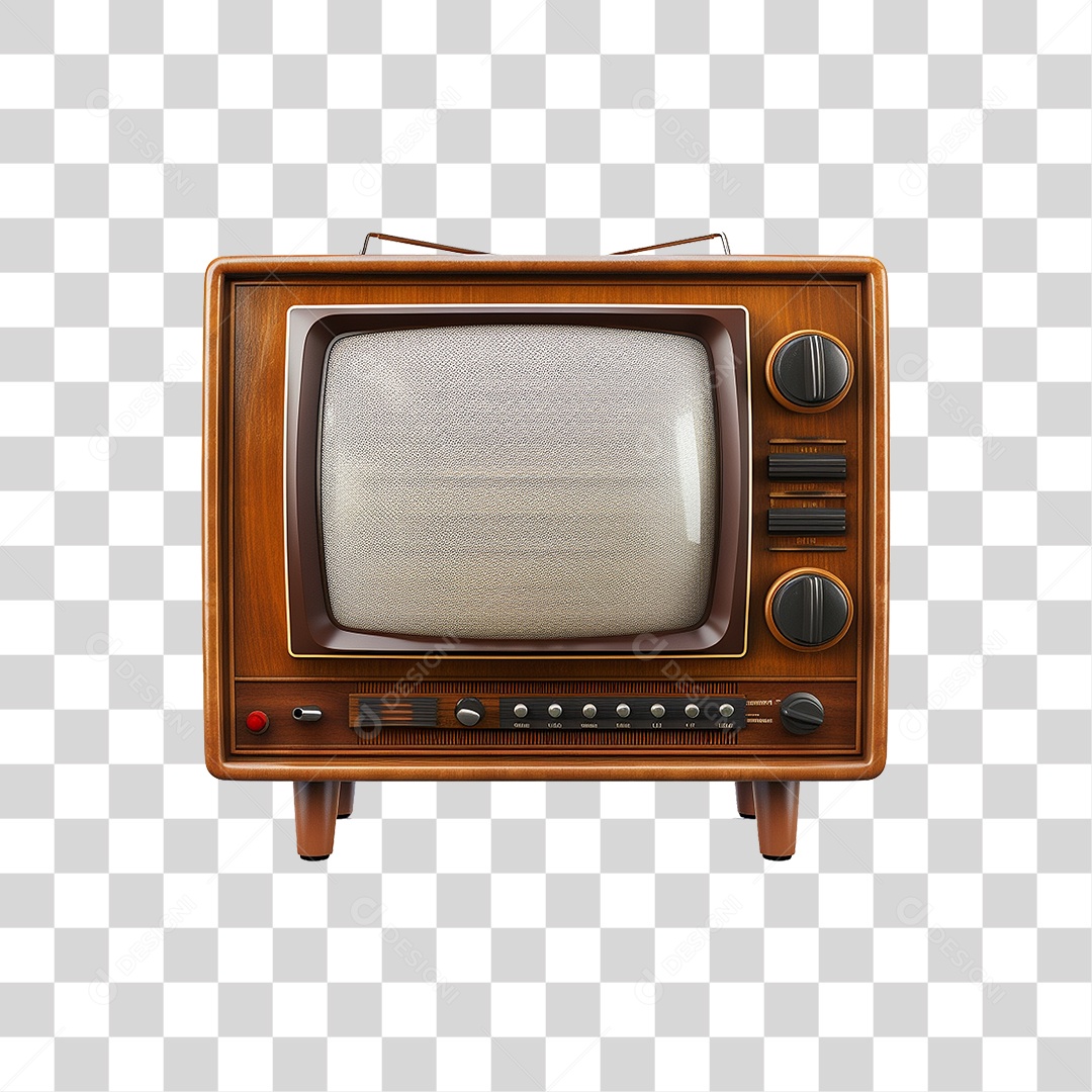 Televisão Antiga Retrô PNG Transparente