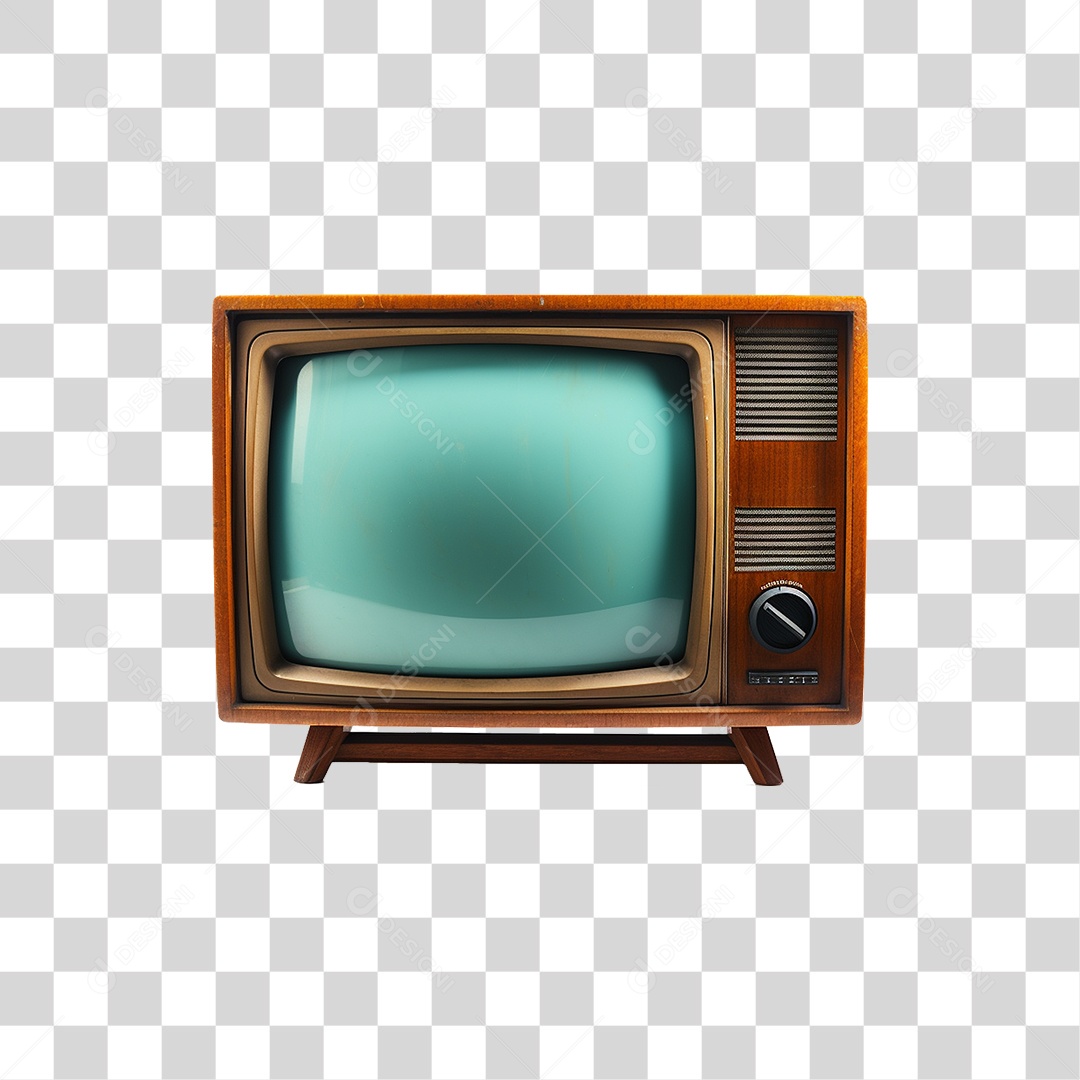 Televisão Antiga Retrô PNG Transparente