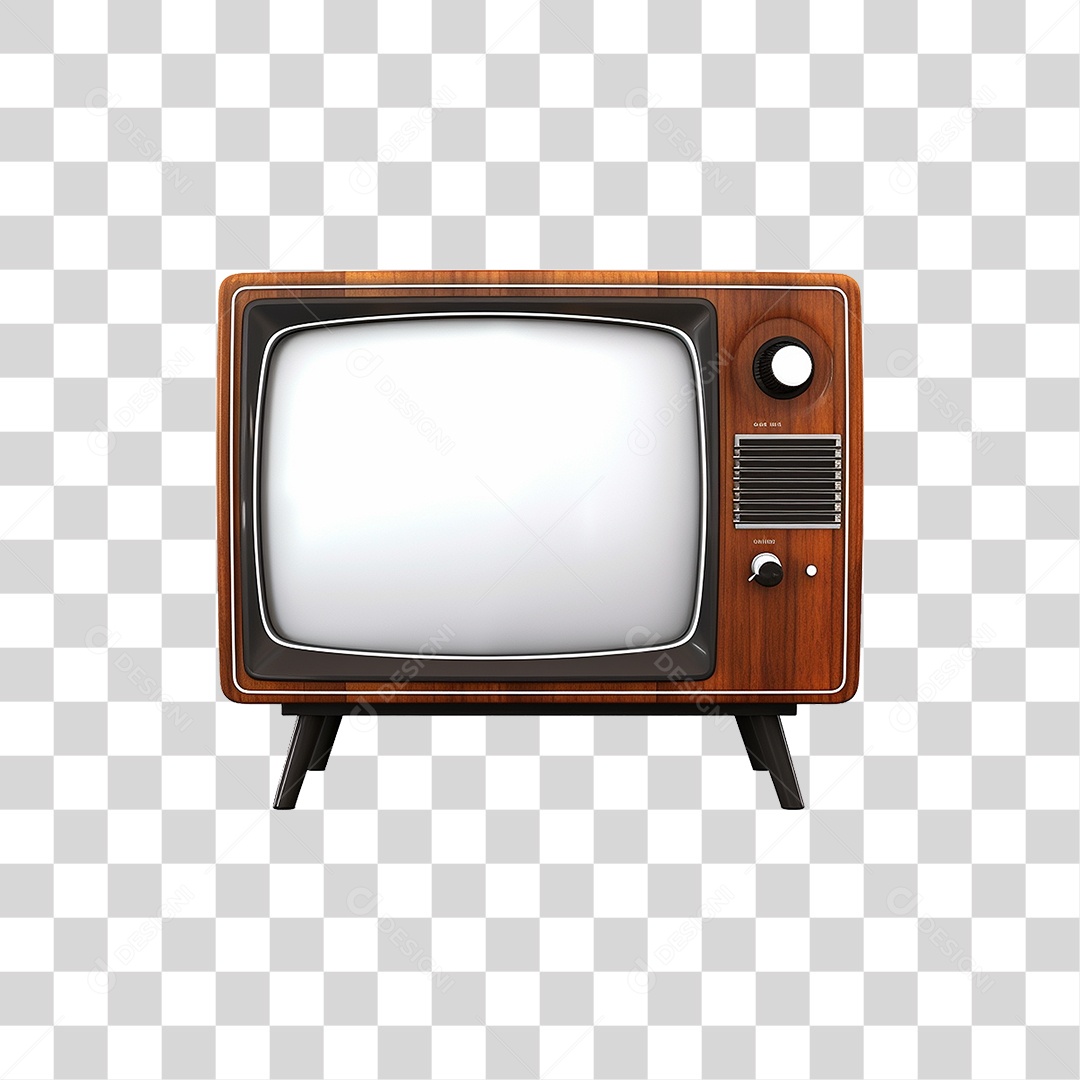 Televisão Antiga Retrô PNG Transparente