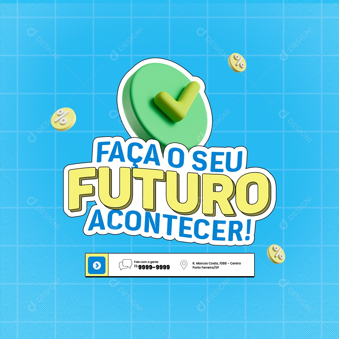 Vestibular Faça o sue Futuro Acontecer Social Media PSD Editável