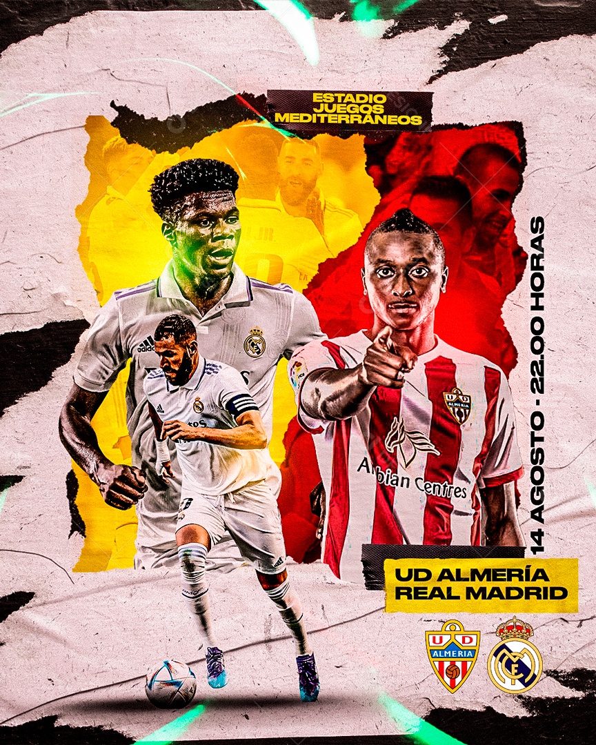 Social Media Flyer Real Madrid X UD Almería PSD Editável