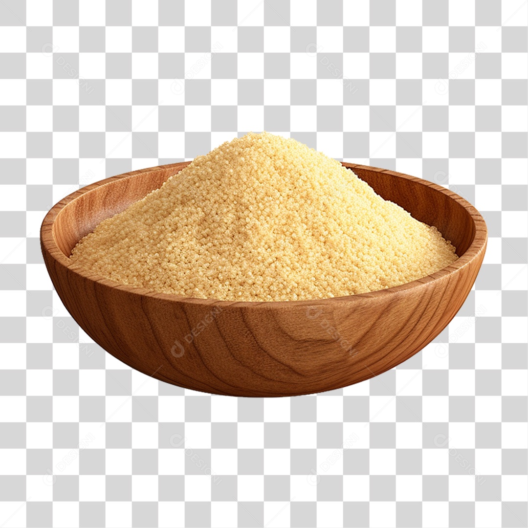 Tigela com Farinha Seca PNG Transparente