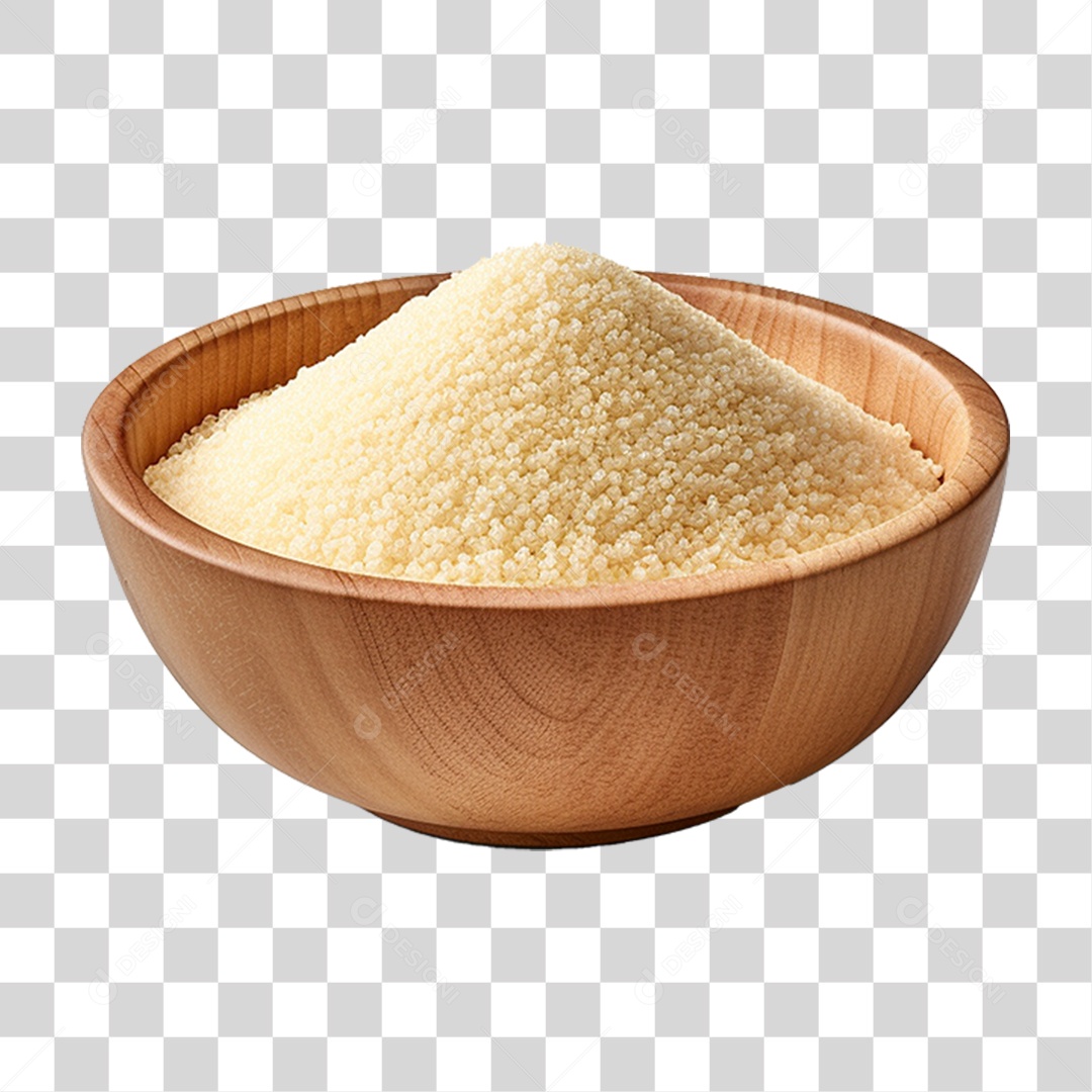 Tigela com Farinha Seca PNG Transparente