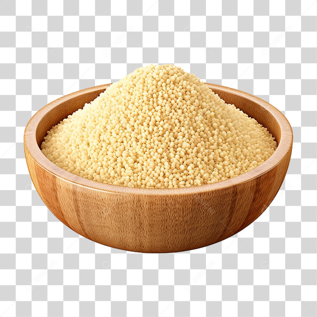 Tigela com Farinha Seca PNG Transparente