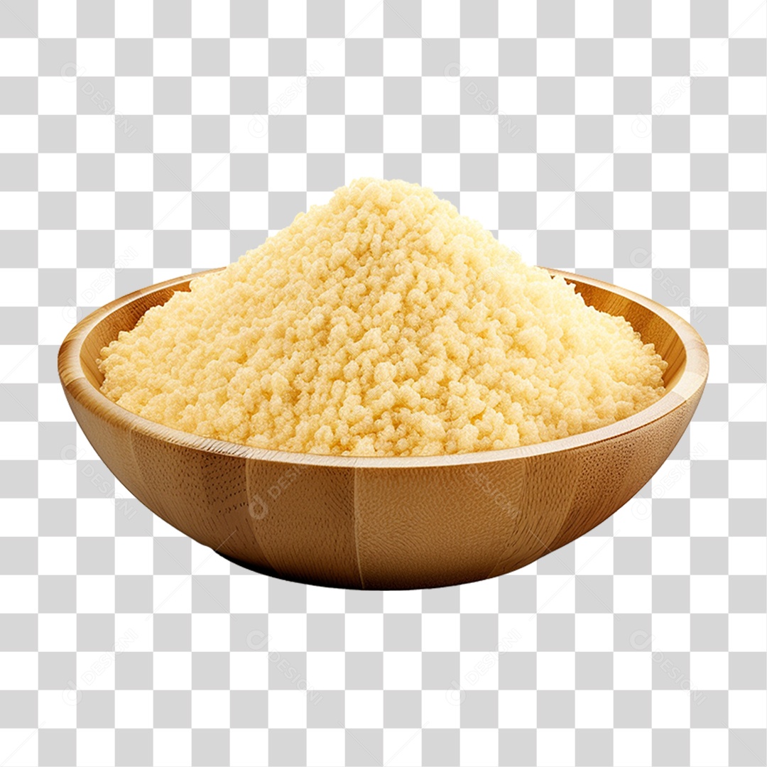 Tigela com Farinha Seca PNG Transparente