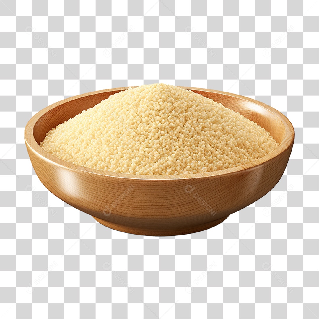 Tigela com Farinha Seca PNG Transparente