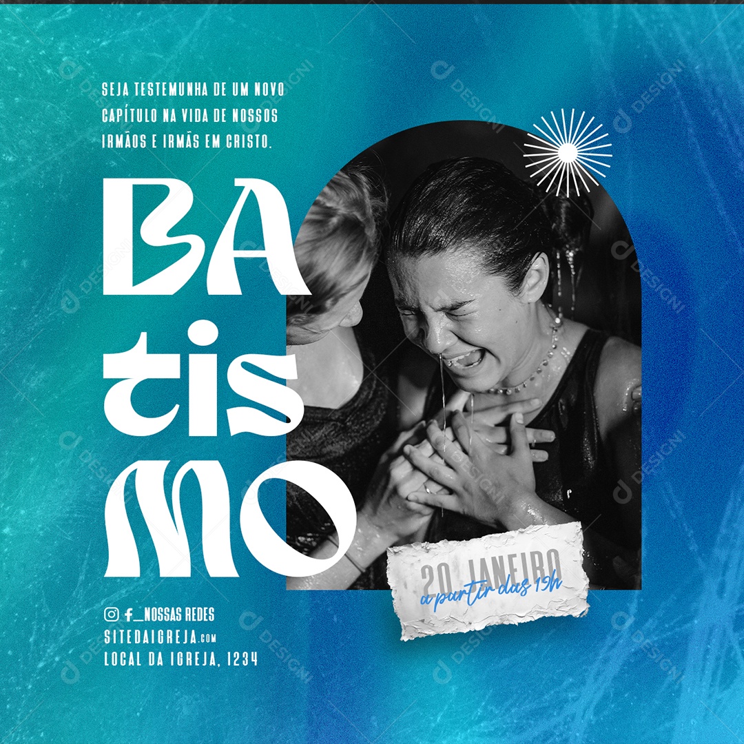 Gospel Seja Testemunha de um Novo Capítulo na Vida Social Media PSD Editável