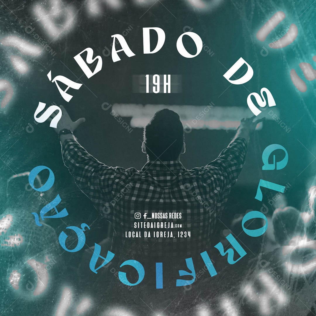 Gospel Sábado De Glorificação Igreja Social Media PSD Editável
