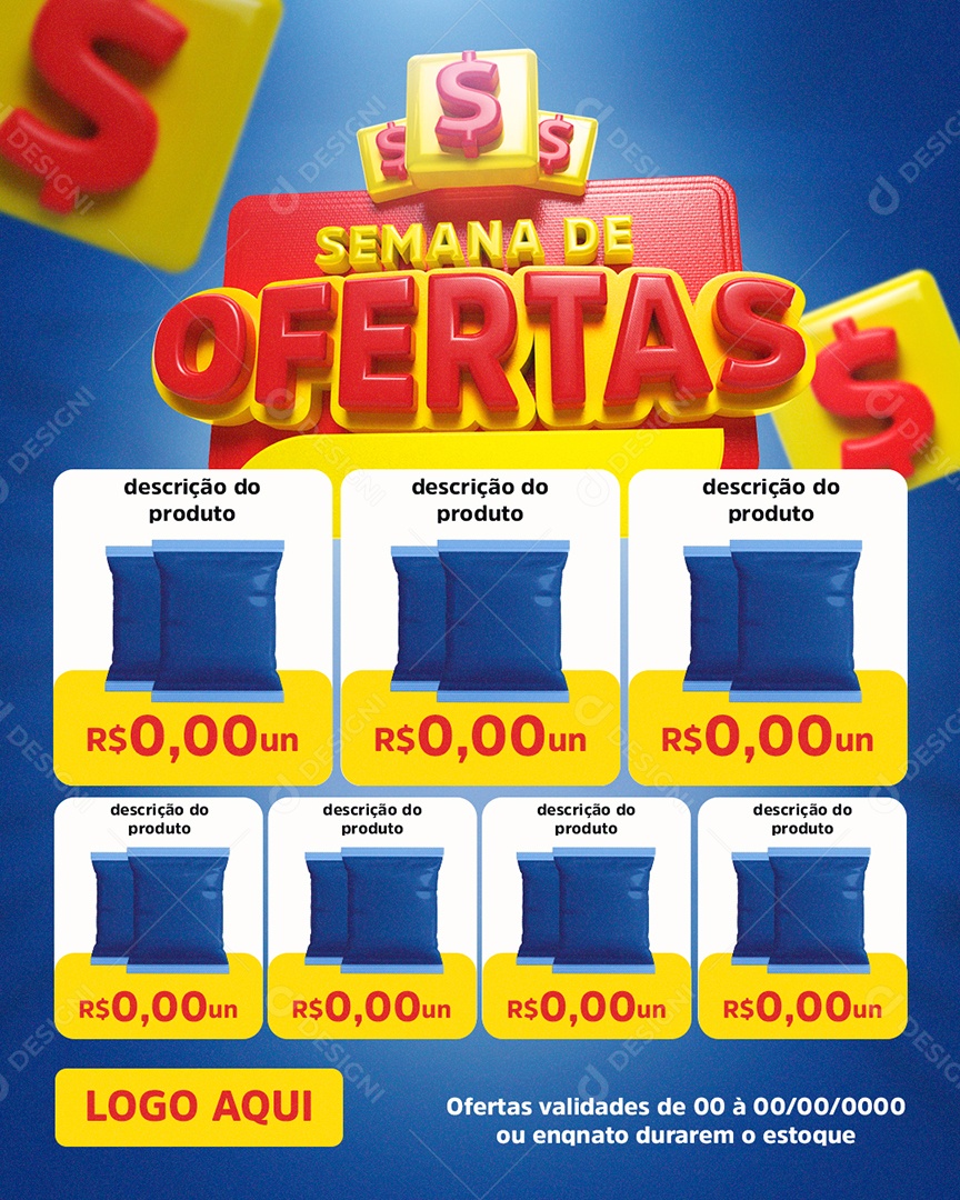 Social Media Encarte Semana De Ofertas Supermercado PSD Editável
