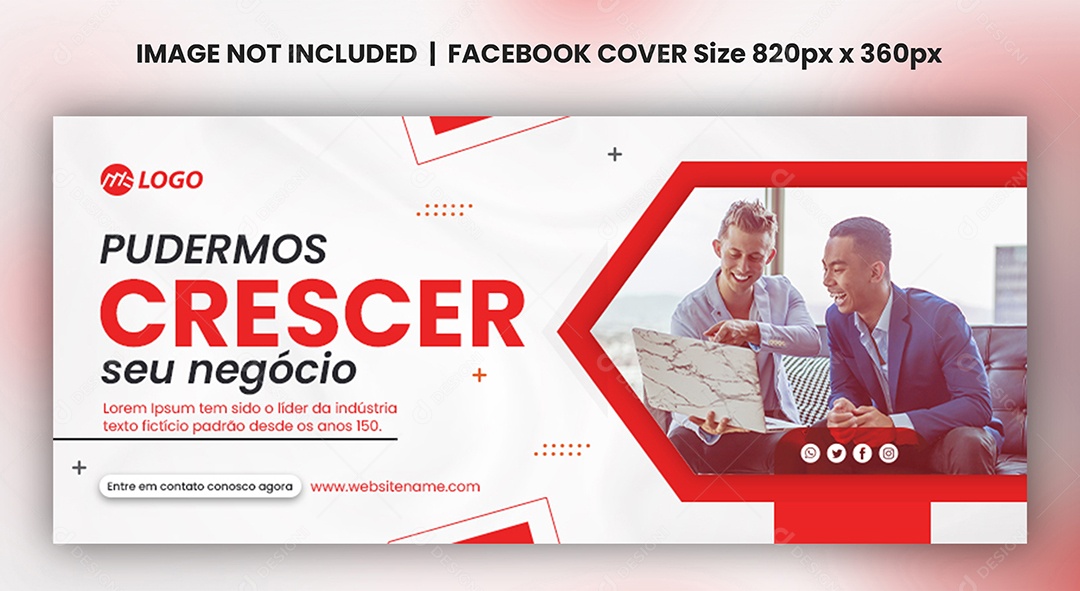 Facebook Cover Pudermos Crescer seu Negócio Social Media PSD Editável