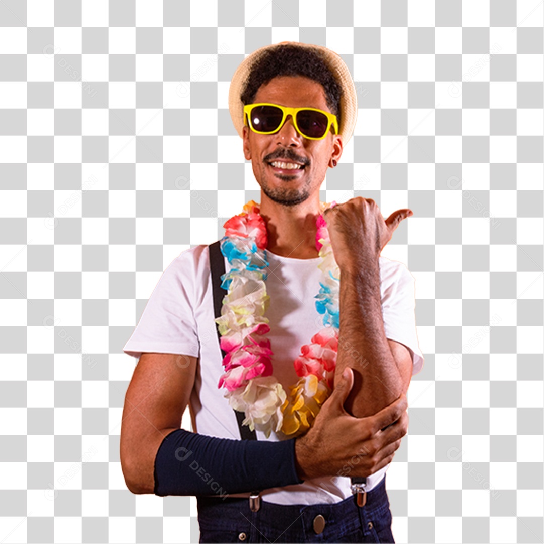 Homem com Fantasia de Carnaval PNG Transparente