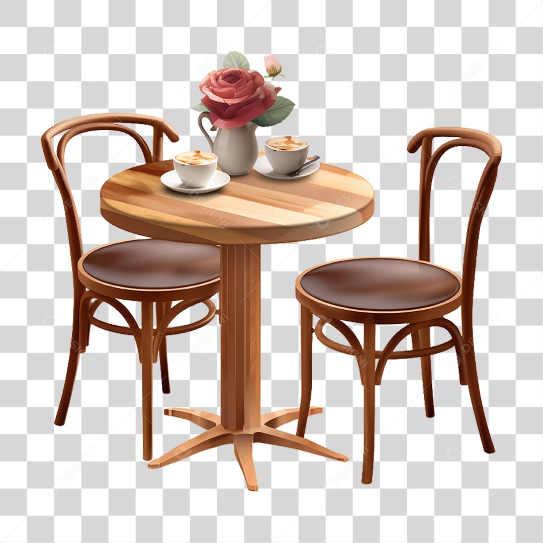 Mesa e Cadeiras Café da Manhã PNG Transparente