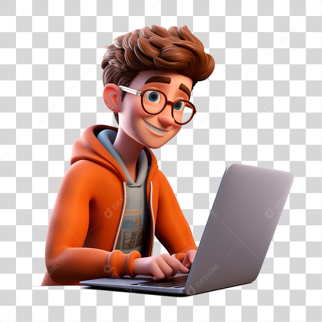 Jovem Estudante Volta as Aulas PNG Transparente