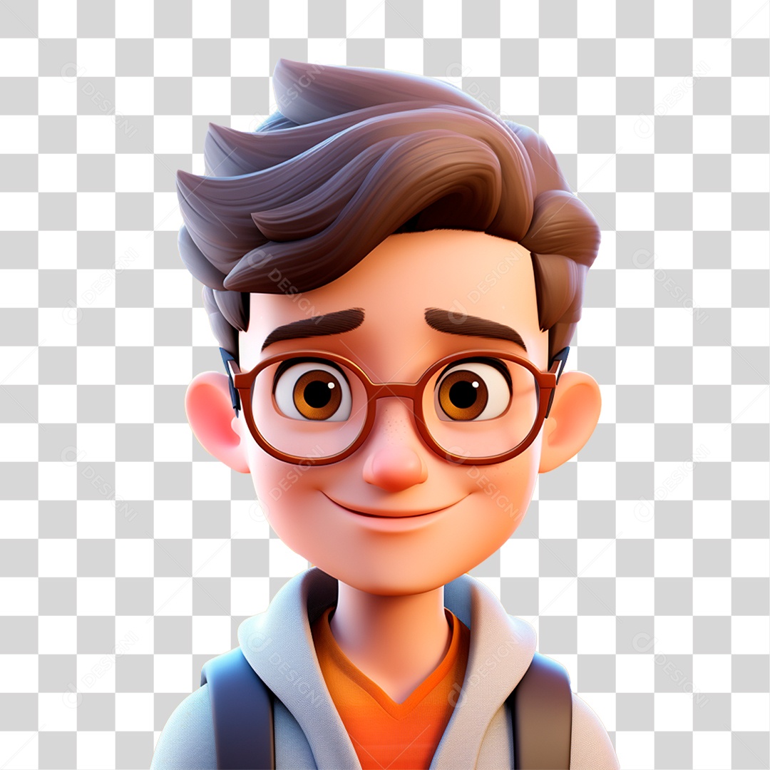 Jovem Estudante Volta as Aulas PNG Transparente