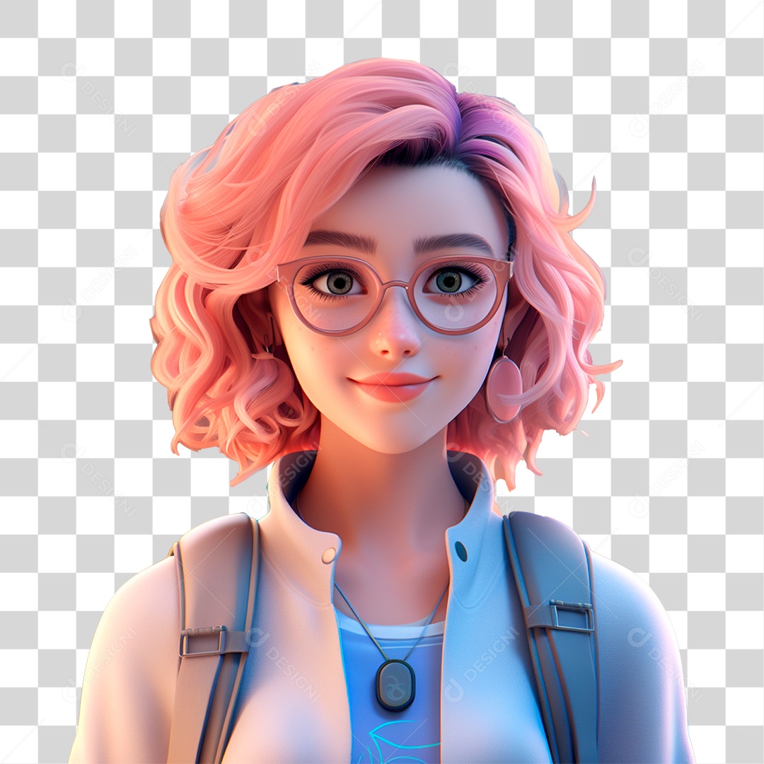 Jovem Estudante Volta as Aulas PNG Transparente