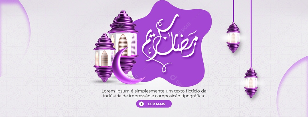 Social Media Banner Ramadan Mubarak PSD Editável