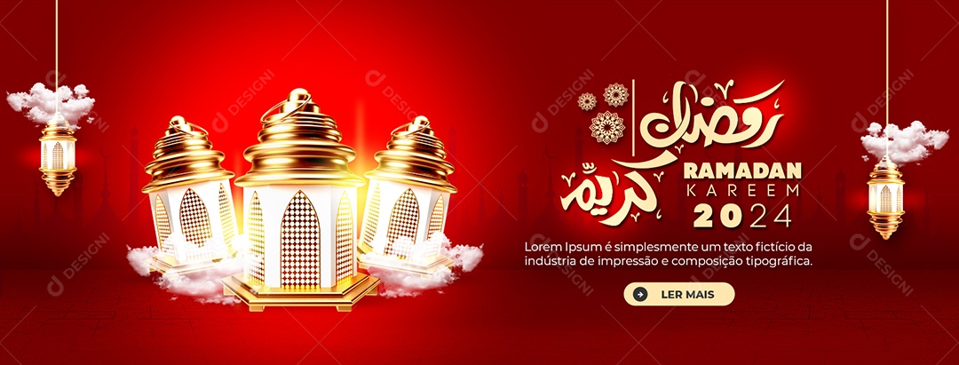 Social Media Banner Ramadan Kareem 2024 PSD Editável