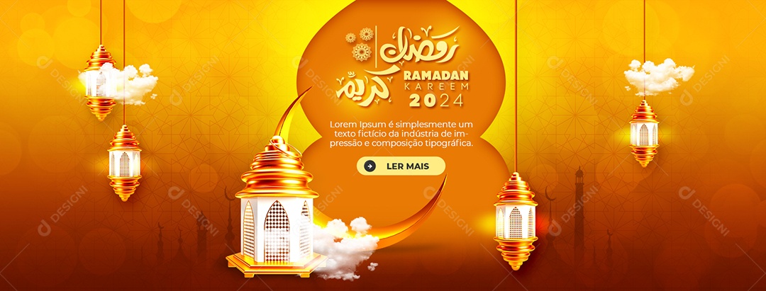 Social Media Banner Ramadan Kareem 2024 PSD Editável