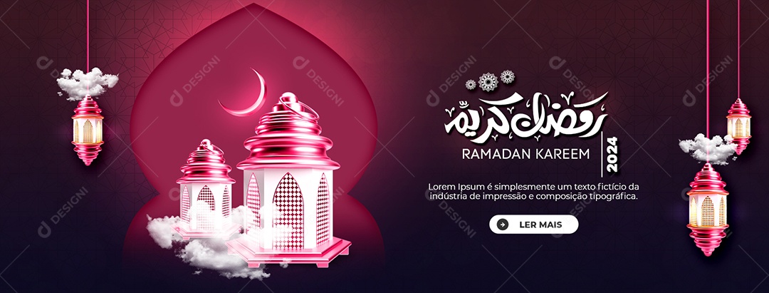 Social Media Banner Ramadan Kareem PSD Editável