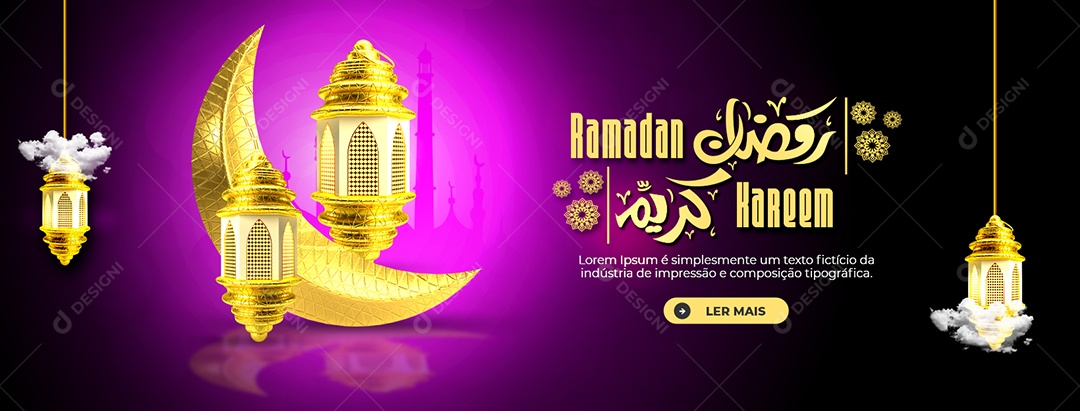 Social Media Banner Ramadan Kareem PSD Editável