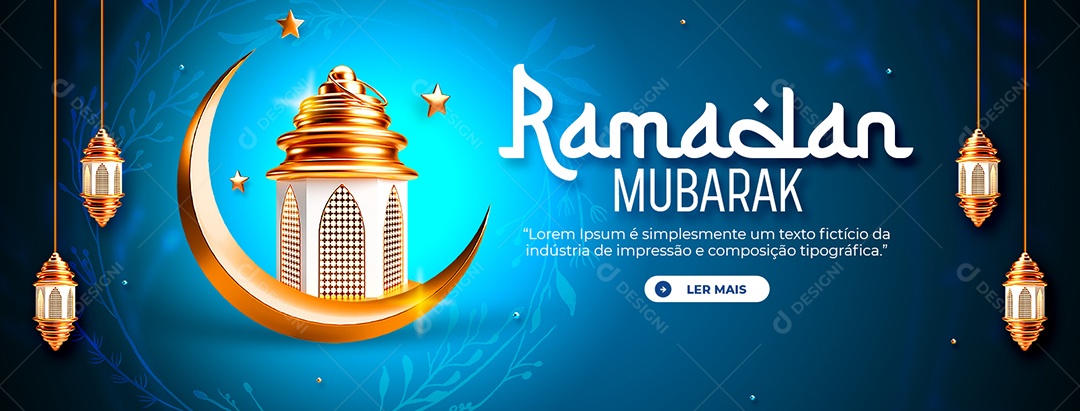 Social Media Banner Ramadan Mubarak PSD Editável