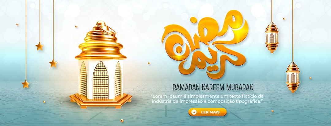 Social Media Banner Ramadan Kareem Mubarak PSD Editável
