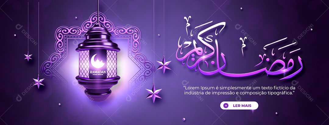 Social Media Banner Ramadan Kareem Mubarak PSD Editável