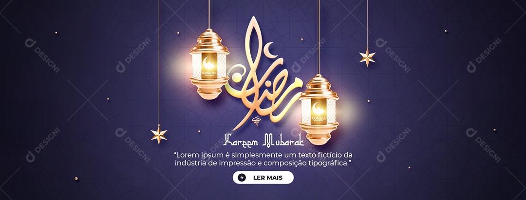 Social Media Banner Ramadan Mubarak PSD Editável
