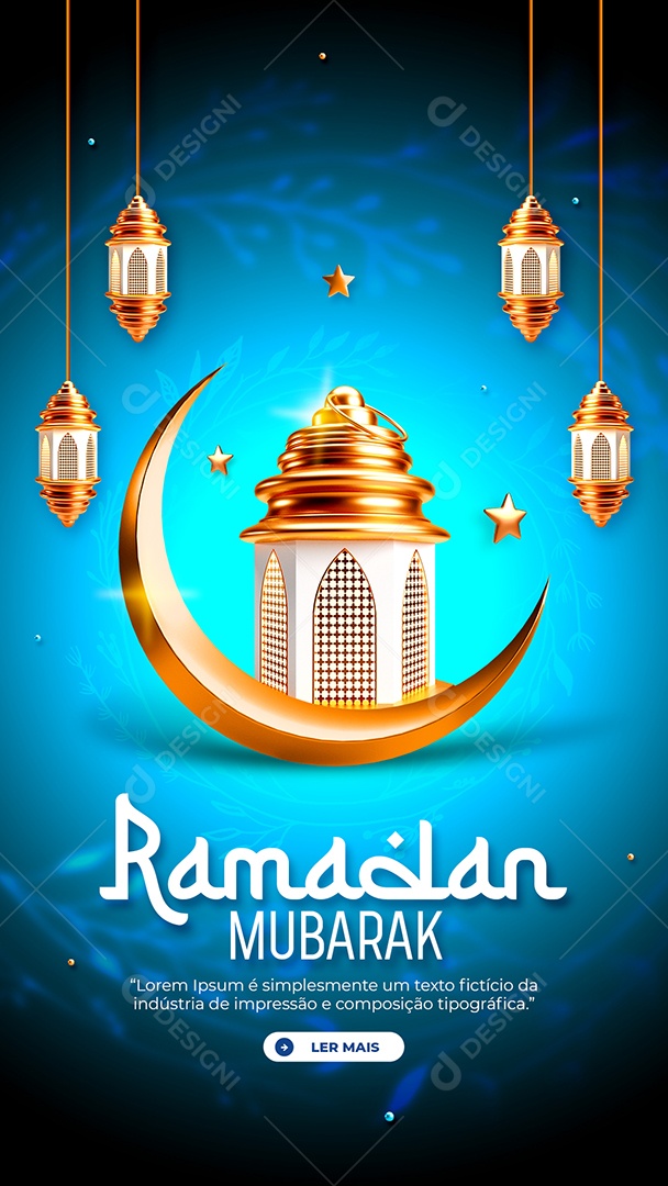 Social Media Story Ramadan Mubarak PSD Editável