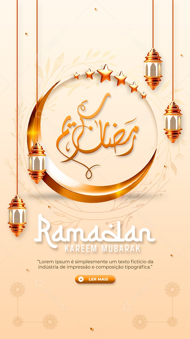Social Media Story Ramadan Kareem Mubarak PSD Editável