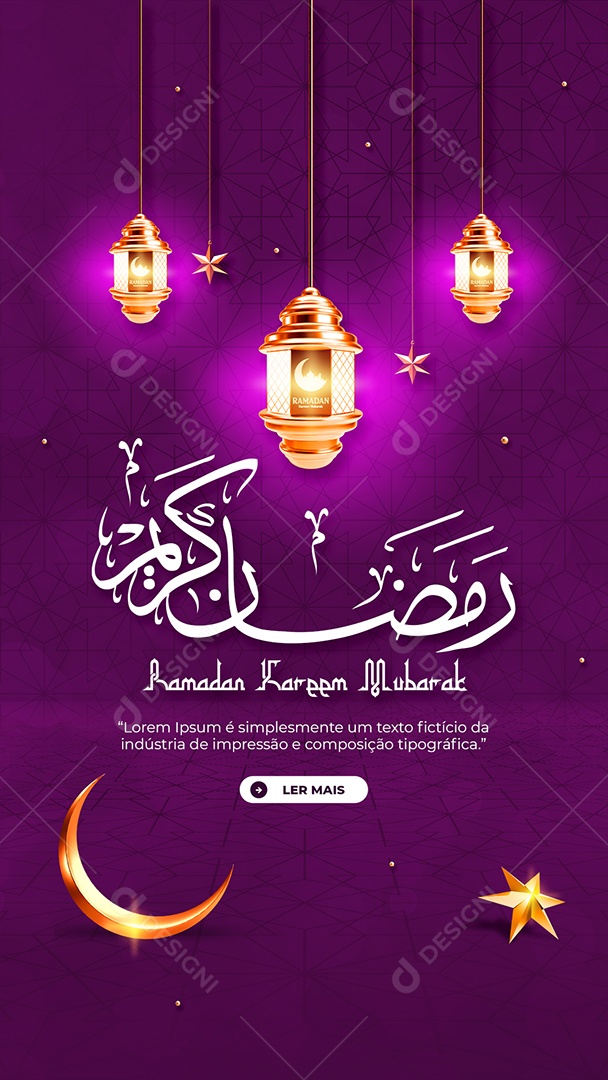 Social Media Story Ramadan Kareem Mubarak PSD Editável